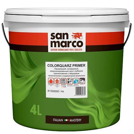 Грунт с кварцем для влажных помещений San Marco ColorQuarz 4 л