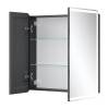 Зеркало-шкаф Equil Eltoro szELTR80 с подсветкой и розеткой, черный софт, 80x80 фото 3