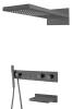 Душевая система Boheme Zodiac  133-2-SGM с изливом, с термостатом, трехпозиционная, антрацит глянцевый