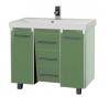 Тумба под раковину Misty Джулия Qvatro -105 Л-Джк01105-0710Ко3 с 3 ящиками конус салатовая