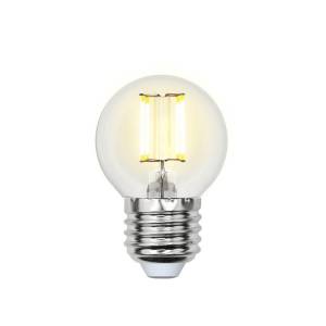 Лампа светодиодная филаментная Uniel Air Dim LED-G45-5W/NW/E27/CL/DIM GLA01TR