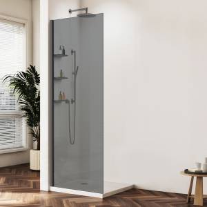 Душевая перегородка Vincea Walk in WS VSW-1HWS800CGGM профиль вороненая сталь, стекло тонированное, 80x200