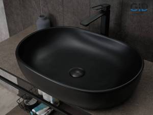 Раковина Gid Lago Bm9026a 53369 черная матовая, 60x40x15