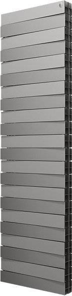 Радиатор биметаллический Royal Thermo Piano Forte Tower silver satin 22 секции, серебро