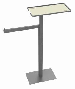 Стойка Boheme 10952-NB с полкой и полотенцедержателем, Nickel Brush