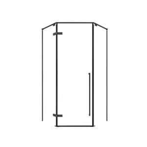 Душевой уголок Timo TTSSP-90/03C-8 профиль черный, стекло прозрачное, 90x90x200