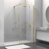 Душевая перегородка Vincea Walk-In VSW-1HS900CLG профиль брашированное золото, стекло прозрачное, 90x200