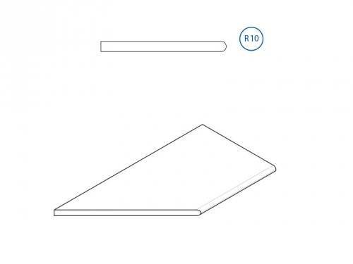 Бортик Italon Манетик X2 620090000217 Дарк Закругленный Левый 30x60