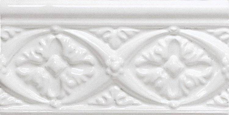 Бордюр Adex Neri ADNE4002 Relieve Bizantino Blanco Z 7.5x15