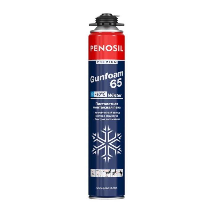 Пена монтажная Penosil Premium Gunfoam 65 профессиональная зимняя 870 мл