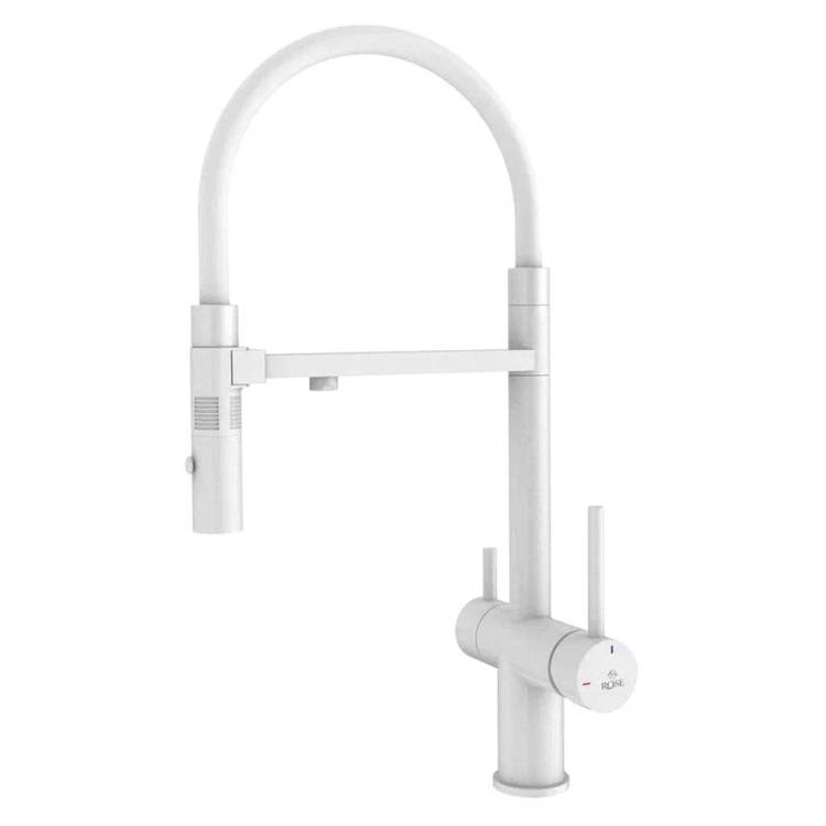 Смеситель для кухни Rose R958C белый
