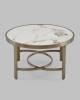 Стол журнальный Stool Group Адриана ECT-223-BRCG-BDFL светлая керамика 80x80x45 фото 4