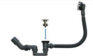 Слив-перелив Alba Spa САЕ100100, хром