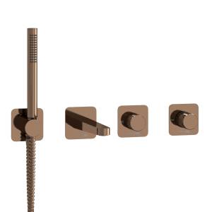 Душевой комплект Wasserkraft Paar A8851.309.311.290.292.291 розовое золото, встраиваемый, с изливом, с лейкой