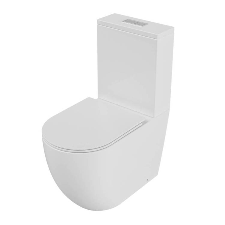 Унитаз-компакт Grossman Торнадо GR-4494SQ безободковый, сиденье микролифт, белый