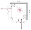 Душевой уголок BelBagno Kraft AH-22-90/80-C-Cr-R фото 2