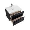 Тумба с раковиной Art&Max Platino Черный матовый, 59x57 фото 4