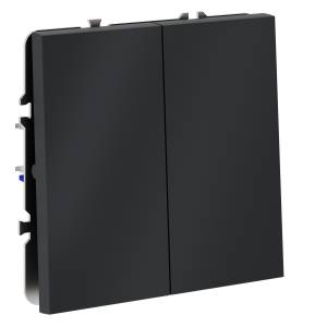Выключатель 2-клавишный перекрестный Voltum S70 VLS020507 графит