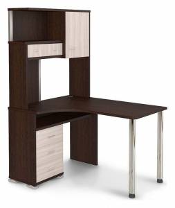 Стол компьютерный Merdes Домино СР-130 ВК-ЛЕВ венге/карамель