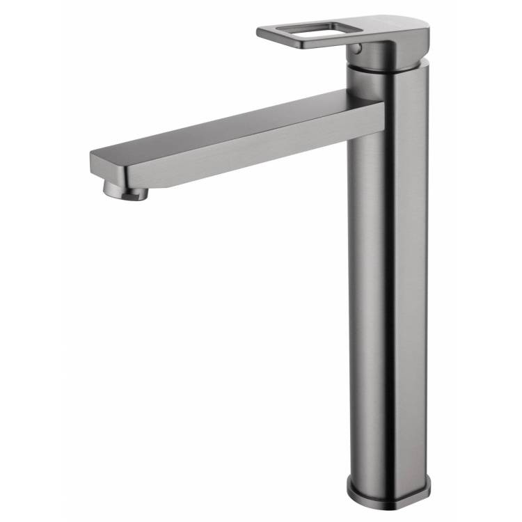 Смеситель для раковины Wonzon & Woghand WW-88239010-BGM высокий, темный графит