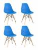 Набор из 4 стульев Stool Group Eames Y801 cyan X4