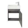 Тумба под раковину Belbagno Kraft Mini KRAFT MINI-500/260-1A-SO-CG-R 45x25x49 Cemento Grigio подвесная с распашной дверцей, правосторонняя фото 4