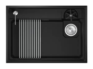 Мойка кухонная Granula Kitchen Space Rinzer 7308R черный, 73x52