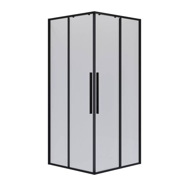 Душевой уголок Niagara Nova NG-6823-34BLACK профиль черный матовый, стекло прозрачное, 90x90x195