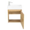 Тумба с раковиной Belbagno Kraft Mini KRAFT MINI-500/260-1A-SO-RNN-R 45x25x50 Rovere Nebrasca Nature подвесная с распашной дверцей, правосторонняя фото 4