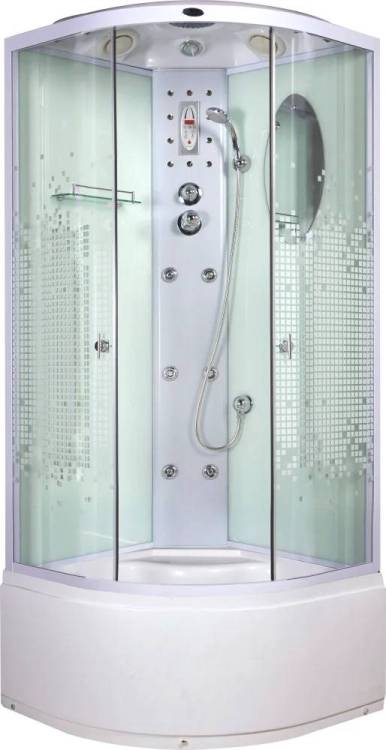 Душевая кабина Niagara NG-309-01N 100х100х220 мозаика, с высоким поддоном, с сиденьем