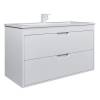 Тумба с раковиной Uperwood Modul подвесная, матовая, белая, 100 см фото 2
