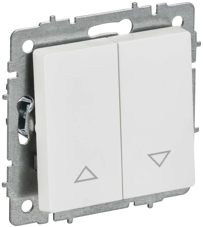 Выключатель жалюзи IEK Brite BR-V15-0-10-K91 арктический белый
