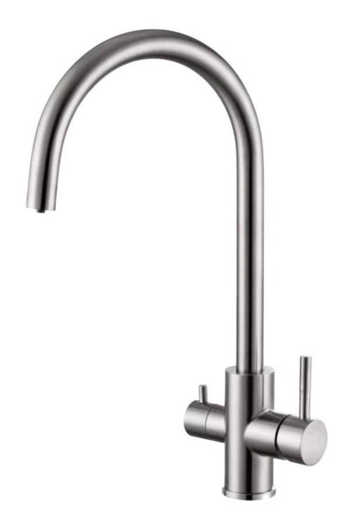 Смеситель для кухни Oliveeka KS OL-458022-BN с подключением к фильтру, никель матовый