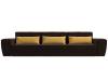 Прямой диван Лига Диванов Лига-008 Long 119059 коричневый, желтый фото 2