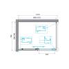 Душевой уголок BelBagno Uno-195 UNO-195-AH-1-100/80-P-Cr хром фото 9
