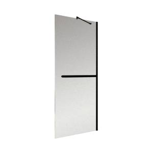 Душевая перегородка MaybahGlass MGD-713-6ш 109x195, стекло сатин 8 мм, профиль черный