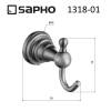 Крючок SAPHO DIAMOND, одинарный, 95x70 мм, бронза фото 3