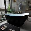 Акриловая ванна Cerutti Spa Gloria CT10881 черная снаружи, белая внутри, 170x75 фото 2