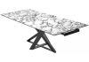Стол Woodville Vicenza 589755 gloss bulgari white/черный 180(260)x100x76 фото 5