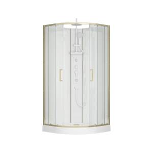 Душевой уголок Royal Bath Bern BERN-S RB9140-T-GD профиль золотой, стекло прозрачное, 140x90x195