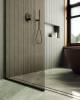 Душевая перегородка MaybahGlass MGD-696-6у 79x195, стекло бронза 8 мм, профиль черный фото 3