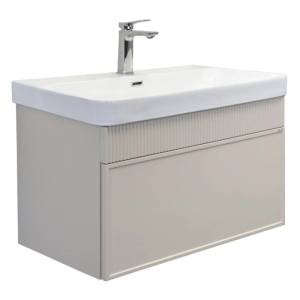 Тумба с раковиной Comforty Мадрид-80М 00-00020810 серый шелк