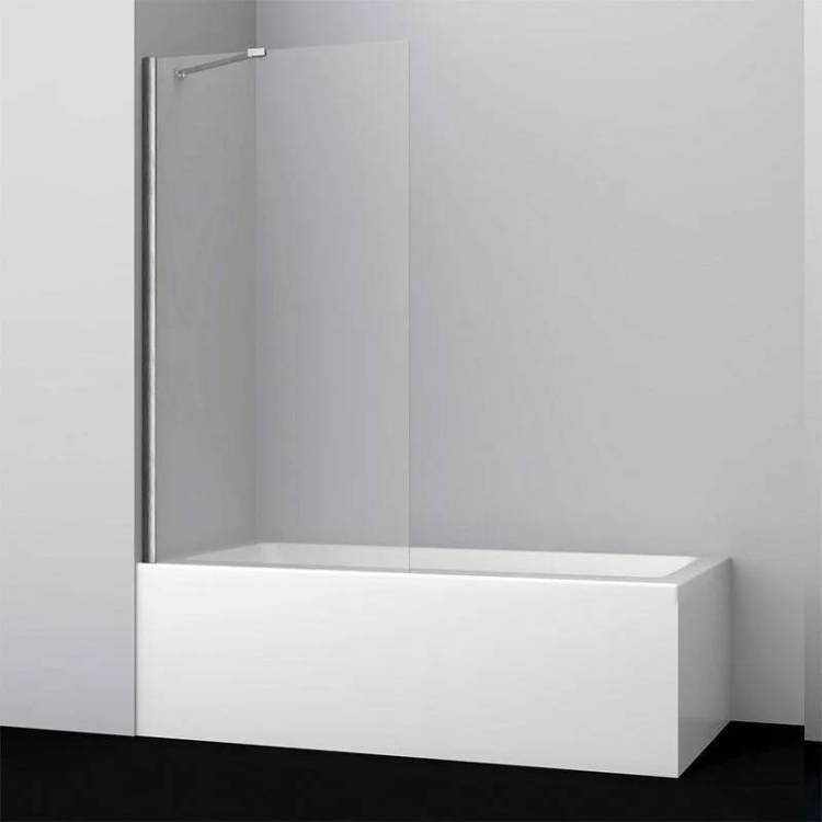 Шторка на ванну Wasserkraft Spree 14P01-80 профиль никель, стекло прозрачное, 80x140