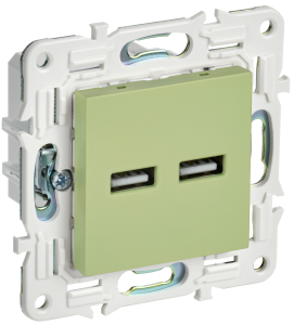 Розетка USB type A+A IEK Skandy SK-U21-D31-K06 мятный