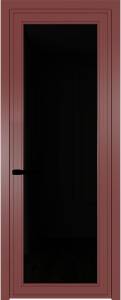 Межкомнатная дверь Profil Doors 1 AGP цвет профиля Красный антрацит, стекло безопасное 6 мм черный триплекс 700x2000