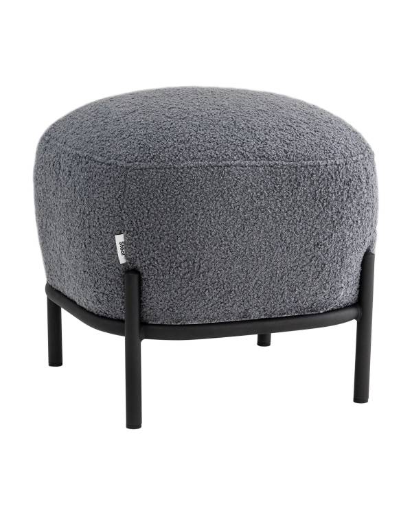 Пуф Stool Group Стоун vd-pf-stone-fl-grey fluffy темно-серый, букле