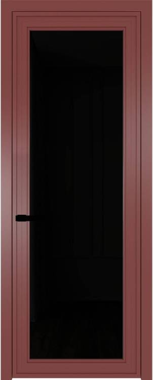 Межкомнатная дверь Profil Doors 1 AGP цвет профиля Красный антрацит, стекло безопасное 6 мм черный триплекс 700x2000