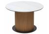 Стол Woodville Mesa 584833 белый мрамор M326/oak 120x120x76