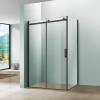 Душевой уголок Vincea Como VSR-1C1013CLB 1300x1000, профиль черный, стекло прозрачное