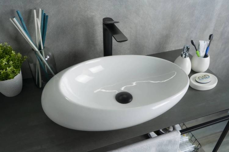 Раковина Gid Creativo N9050 51167 белая, 59x37x14